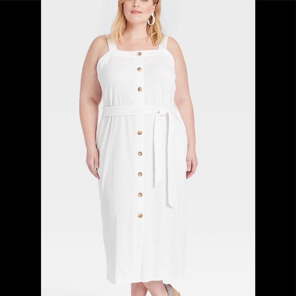 Ava & Viv Plus Size Knit Button Dress